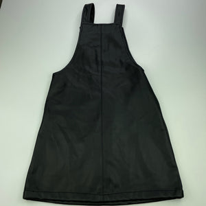 Girls Tilii, faux leather overalls dress / pinafore, EUC, size 10, L: 68cm