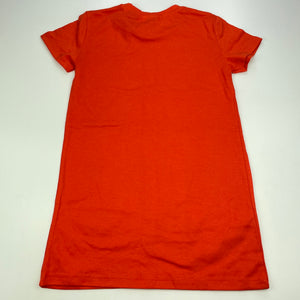 Girls Mango, orange night dress / nightie, L: 55cm, EUC, size 4,  