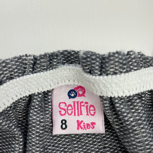 Girls Sellfie Kids, grey & white stripe jumpsuit, Inside leg: 43cm, FUC, size 8,  