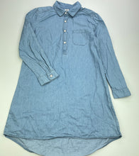 Load image into Gallery viewer, Girls Target, chambray cotton casual dress, GUC, size 9, L: 67cm