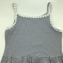 Load image into Gallery viewer, Girls Next, navy stripe cotton casual dress, GUC, size 10, L: 70cm