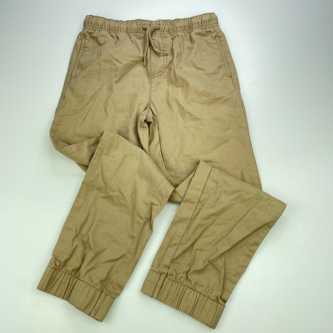 Boys Anko, lightweight cotton casual pants, elasticated, Inside leg: 51cm, EUC, size 8,  