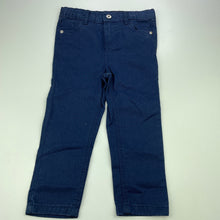 Load image into Gallery viewer, Boys Fun Spirit, navy cotton pants, adjustable, Inside leg: 33cm, GUC, size 2,  