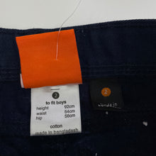 Load image into Gallery viewer, Boys Fun Spirit, navy cotton pants, adjustable, Inside leg: 33cm, GUC, size 2,  