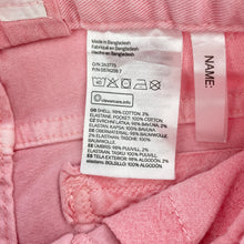 Load image into Gallery viewer, Girls H&amp;M, pink stretch denim jeans, adjustable, Inside leg: 25.5cm, EUC, size 2,  