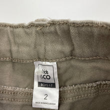Load image into Gallery viewer, Boys Kids &amp; Co, stretch denim pants, adjustable, Inside leg: 39cm, GUC, size 2,  