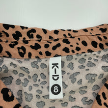 Load image into Gallery viewer, Girls KID, leopard print tie front cropped shirt, EUC, size 8,  