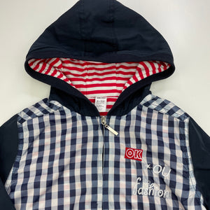 Boys OK.OU, lined lightweight hooded jacket, EUC, size 4-5,  