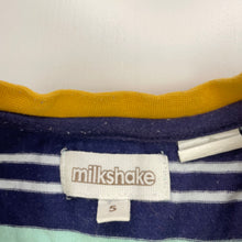 Load image into Gallery viewer, Boys Milkshake, striped cotton pyjama t-shirt / top, FUC, size 5,  