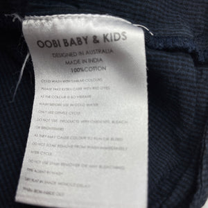 Boys Oobi, blue cotton short sleeve shirt, FUC, size 3,  