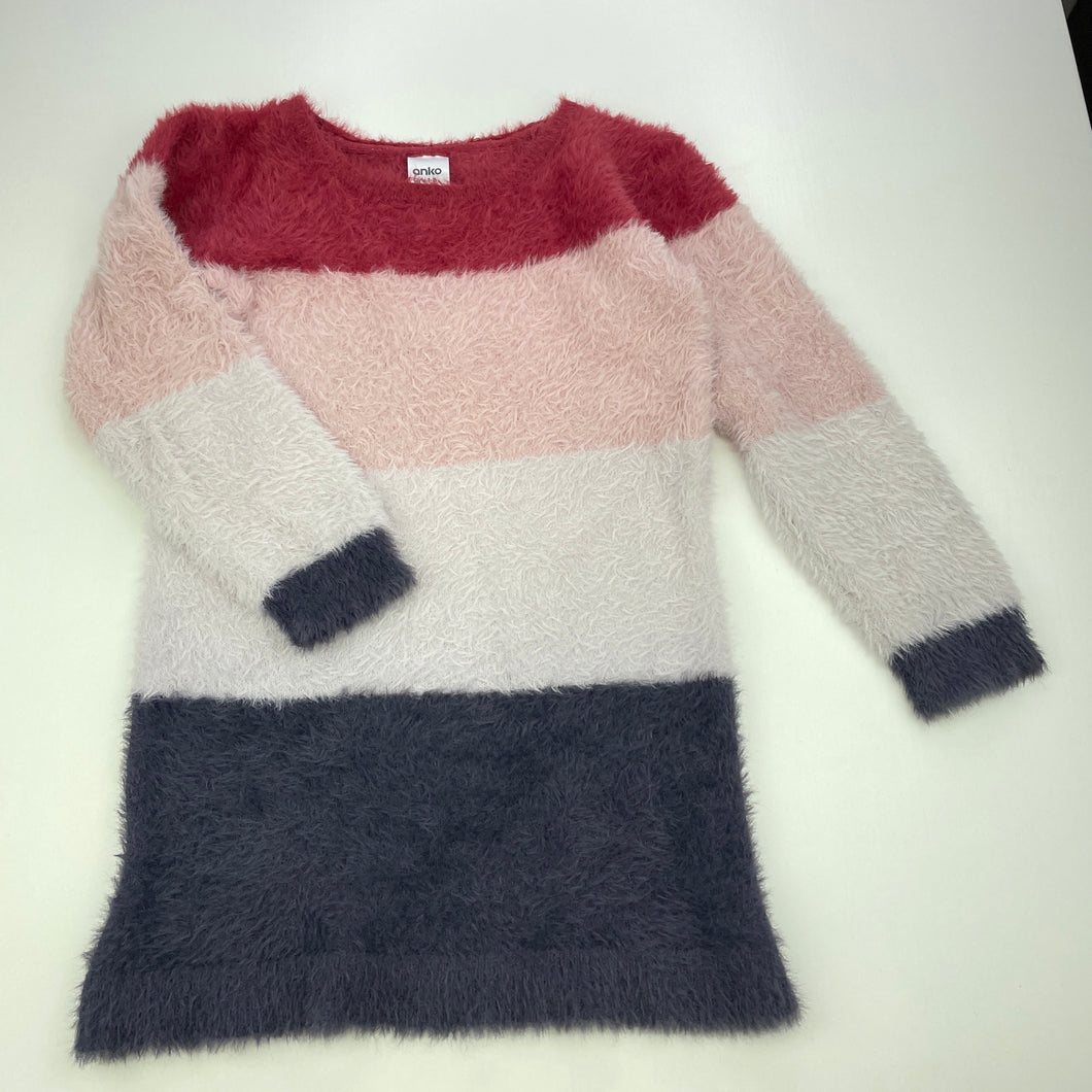 Girls Anko, soft fluffy stretchy casual dress, GUC, size 4, L: 50cm