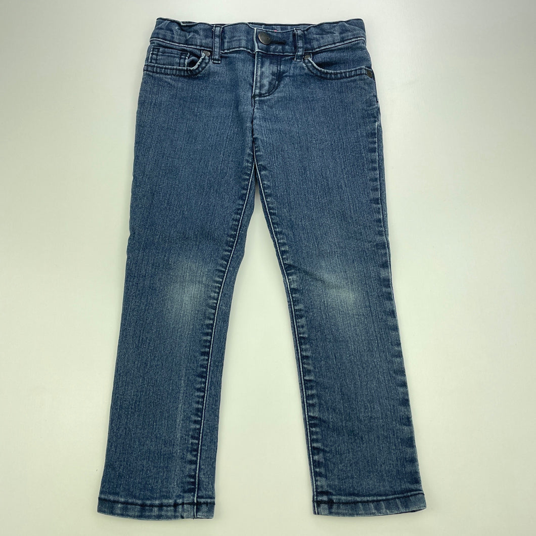 Girls The Place, super skinny stretch denim jeans, adjustable, Inside leg: 40cm, FUC, size 4,  