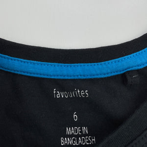 Boys Favourites, black cotton singlet top, cars, FUC, size 6,  