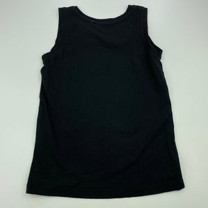 Boys Favourites, black cotton singlet top, cars, FUC, size 6,  
