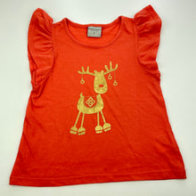 Load image into Gallery viewer, Girls Emerson, lightweight Christmas t-shirt / top, GUC, size 5,  