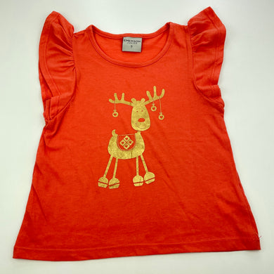 Girls Emerson, lightweight Christmas t-shirt / top, GUC, size 5,  