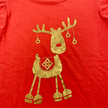 Load image into Gallery viewer, Girls Emerson, lightweight Christmas t-shirt / top, GUC, size 5,  
