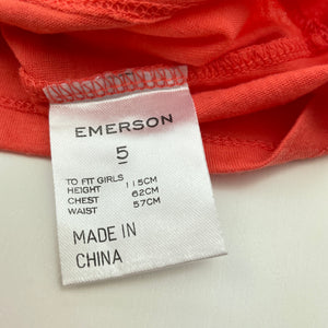 Girls Emerson, lightweight Christmas t-shirt / top, GUC, size 5,  