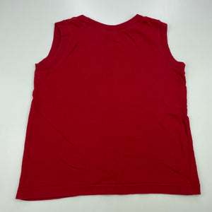 Boys Gymboree, red cotton singlet / tank top, shark, FUC, size 3,  
