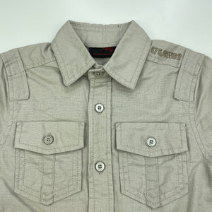 Boys Next, linen / cotton short sleeve shirt, EUC, size 4,  