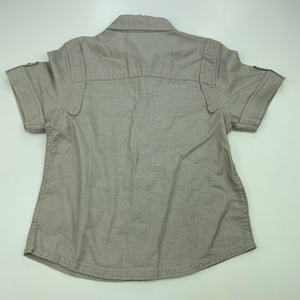 Boys Next, linen / cotton short sleeve shirt, EUC, size 4,  