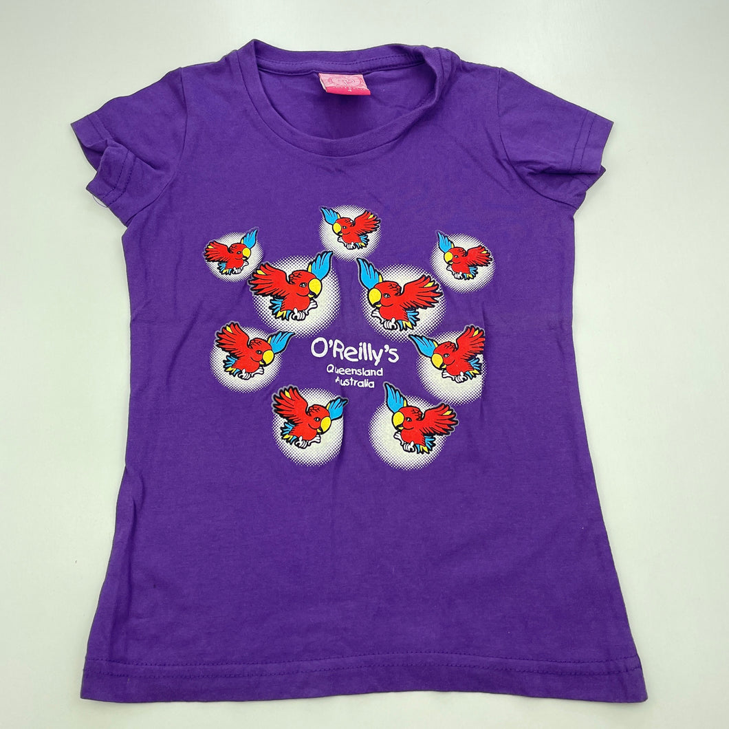 Girls Sunprints Clothing, purple cotton t-shirt / top, GUC, size 4,  