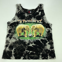 Load image into Gallery viewer, Boys HOT INC, tie dyed cotton singlet top, elephants, GUC, size 4,  
