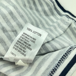 Girls Clothing & Co, navy stripe cotton summer top, FUC, size 12,  