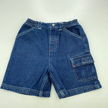 Load image into Gallery viewer, Boys blue, denim shorts, elasticated, GUC, size 3,  