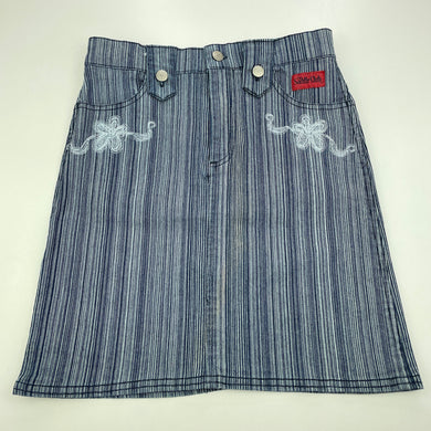 Girls The Saddle Club, stretch denim skirt, adjustable, L: 39cm, GUC, size 8,  