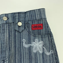 Load image into Gallery viewer, Girls The Saddle Club, stretch denim skirt, adjustable, L: 39cm, GUC, size 8,  