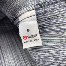 Load image into Gallery viewer, Girls The Saddle Club, stretch denim skirt, adjustable, L: 39cm, GUC, size 8,  