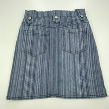 Load image into Gallery viewer, Girls The Saddle Club, stretch denim skirt, adjustable, L: 39cm, GUC, size 8,  