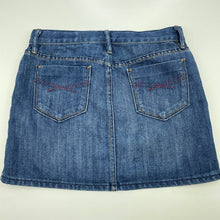 Load image into Gallery viewer, Girls GAP, embroidered denim skirt, adjustable, L: 29cm, GUC, size 8,  