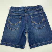 Load image into Gallery viewer, Boys H&amp;T, blue denim shorts, adjustable, dinosaur, EUC, size 1,  