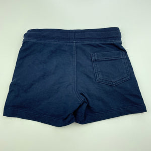 Boys Target, navy cotton shorts, elasticated, GUC, size 2,  