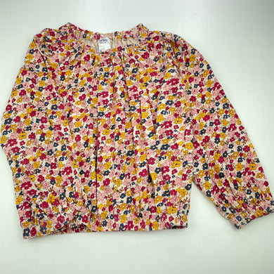 Girls Anko, stretchy floral long sleeve top, EUC, size 7,  