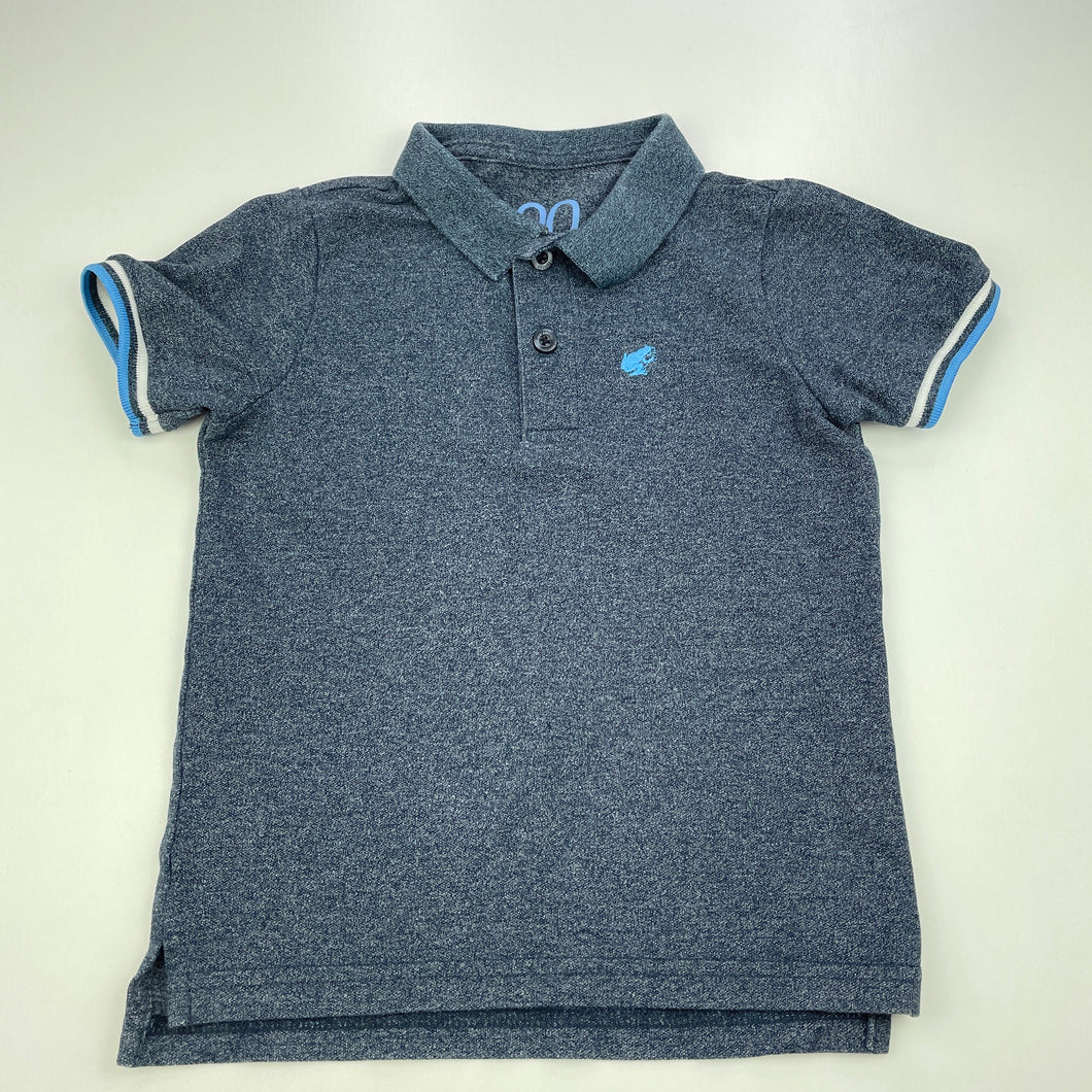 Boys Giordano Jnr, blue polo shirt / top, armpit to armpit: 31cm, EUC, size 3-4,  