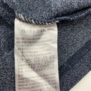 Boys Giordano Jnr, blue polo shirt / top, armpit to armpit: 31cm, EUC, size 3-4,  
