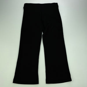 Girls K-Mart, black jazz pants, elasticated, Inside leg: 43cm, FUC, size 4,  