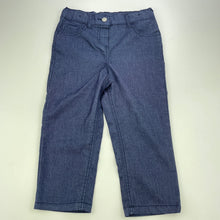 Load image into Gallery viewer, Girls H&amp;T, cropped lightweight stretch denim pants, adjustable, Inside leg: 33.5cm, EUC, size 6,  