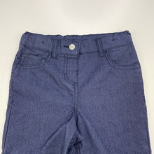 Load image into Gallery viewer, Girls H&amp;T, cropped lightweight stretch denim pants, adjustable, Inside leg: 33.5cm, EUC, size 6,  