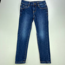 Load image into Gallery viewer, Girls Anko, blue stretch denim jeans, adjustable, Inside leg: 45cm, EUC, size 7,  