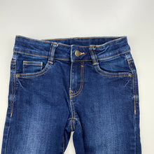 Load image into Gallery viewer, Girls Anko, blue stretch denim jeans, adjustable, Inside leg: 45cm, EUC, size 7,  