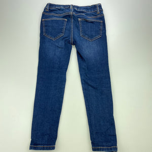 Girls Anko, blue stretch denim jeans, adjustable, Inside leg: 45cm, EUC, size 7,  