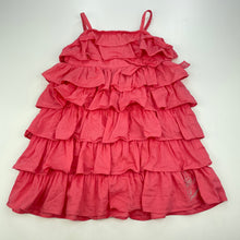 Load image into Gallery viewer, Girls Disney Fairies, Tinkerbell tiered cotton summer dress, GUC, size 2, L: 49cm