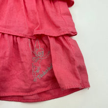 Load image into Gallery viewer, Girls Disney Fairies, Tinkerbell tiered cotton summer dress, GUC, size 2, L: 49cm