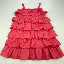 Load image into Gallery viewer, Girls Disney Fairies, Tinkerbell tiered cotton summer dress, GUC, size 2, L: 49cm
