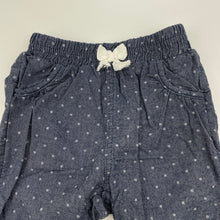 Load image into Gallery viewer, Girls H&amp;M, organic cotton pants / bottoms, elasticated, EUC, size 000,  