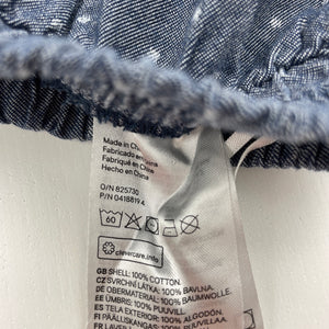 Girls H&M, organic cotton pants / bottoms, elasticated, EUC, size 000,  